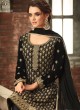 Black Velvet Embroidered Straight Cut Suit Glamour Vol 55 55002 By Mohini Fashion  SC/012649