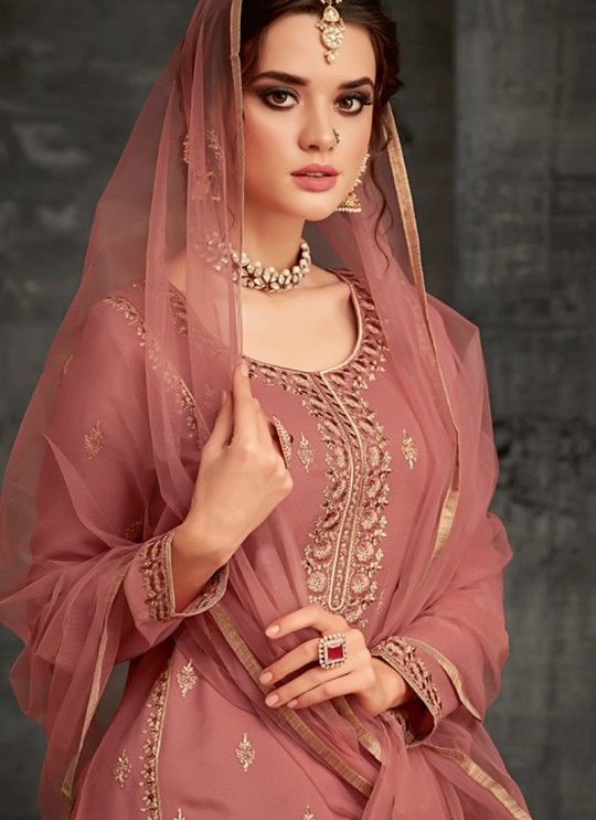 Peach Georgette Palazzo Suit For Wedding Reception Glamour Vol 62 62001 Set By Mohini Fashion SC/014306 Peach Georgette Palazzo Suit For Wedding Reception Glamour Vol 62 62001 Set By Mohini Fashion SC/014306