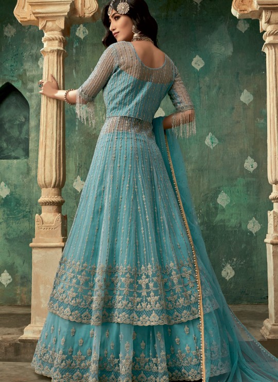 Bridal Lehenga Dress In Blue Glamour Vol 78 By Mohini Fashion 78001