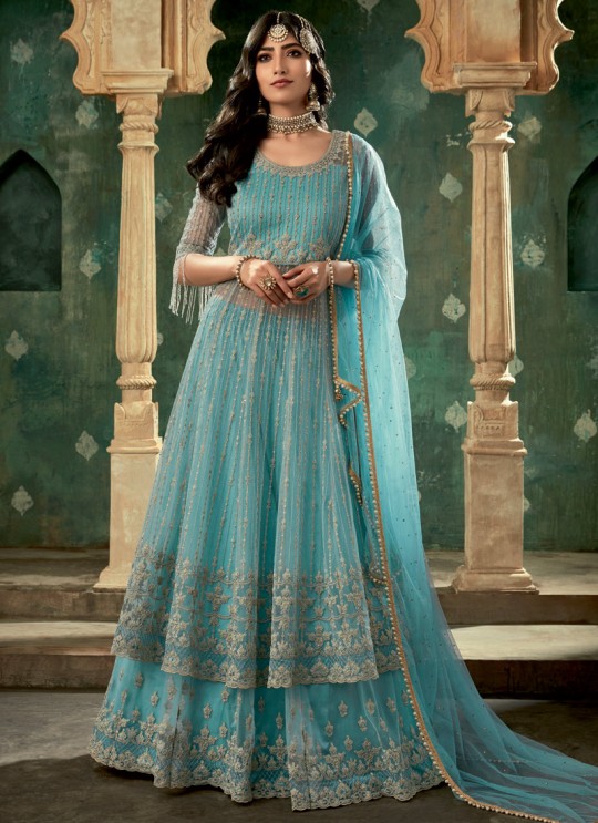 Bridal Lehenga Dress In Blue Glamour Vol 78 By Mohini Fashion 78001