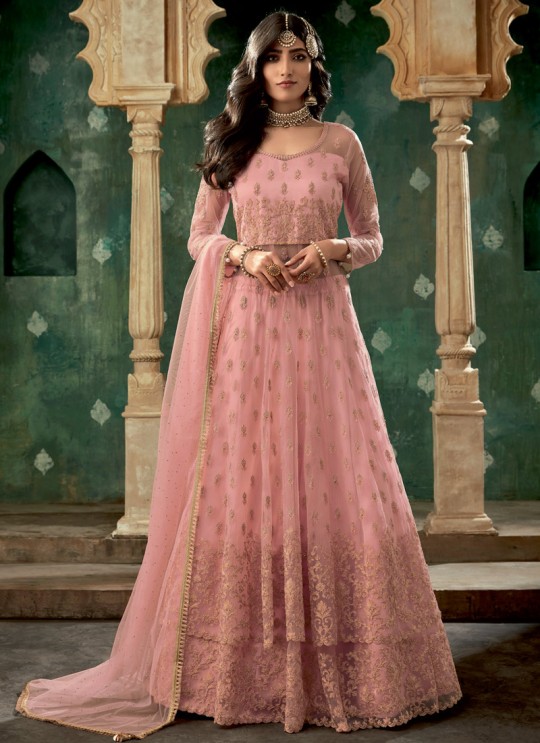 Net Bridal Lehenga Dress In Pink Glamour Vol 78 By Mohini Fashion 78002
