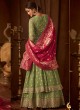 Green Georgette Wedding Anarkali For Bridesmaids Glamour Vol 64 64001 By Mohini Fashion SC/015183