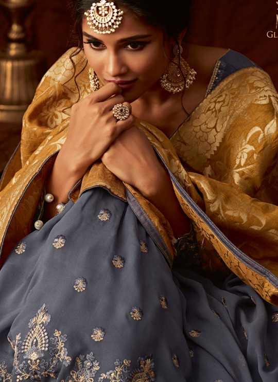 Grey Georgette Wedding Anarkali For Bridesmaids Glamour Vol 64 64005 By Mohini Fashion SC/015187 Grey Georgette Wedding Anarkali For Bridesmaids Glamour Vol 64 64005 By Mohini Fashion SC/015187