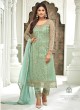 Sea Green Net Straight Cut Suit For Mehndi Ceremony Glamour Vol 63 63006 Set By Mohini Fashion SC/015160