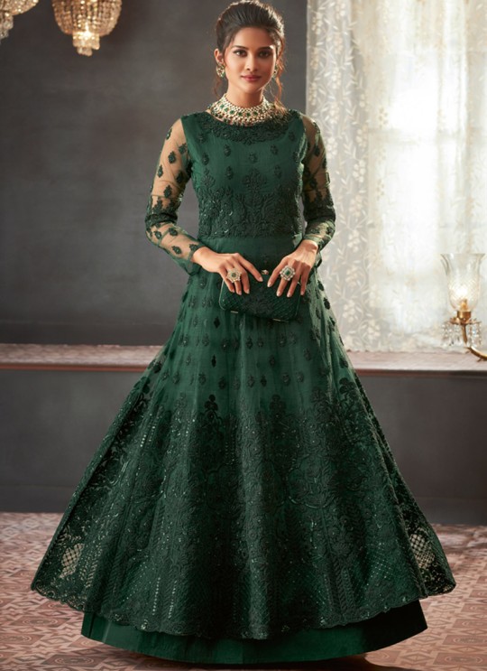 Green Georgette Wedding Anarkali For Bridesmaids Glamour Vol 73 73004 By Mohini Fashion