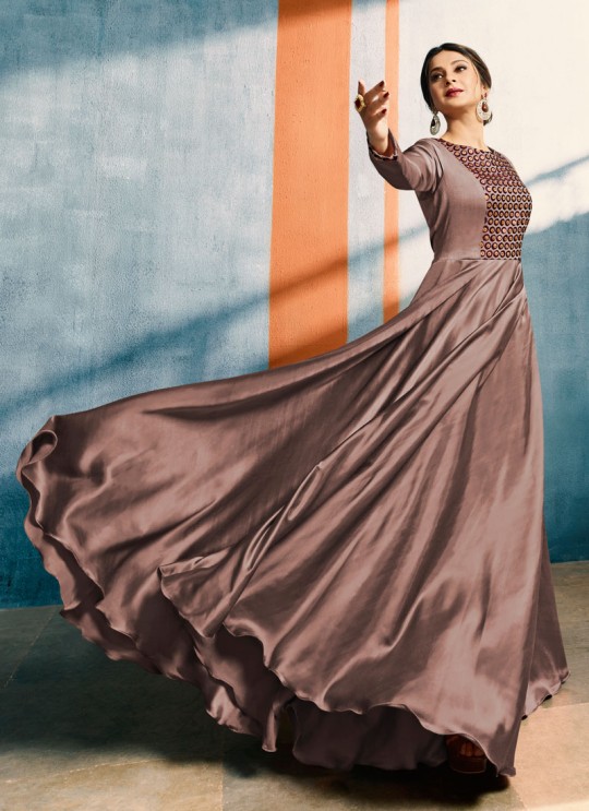 Jennifer WingetBrown Satin Silk Party Wear Floor Length Kurti Elite 5009 By Mugdha SC/011015 Jennifer WingetBrown Satin Silk Party Wear Floor Length Kurti Elite 5009 By Mugdha SC/011015