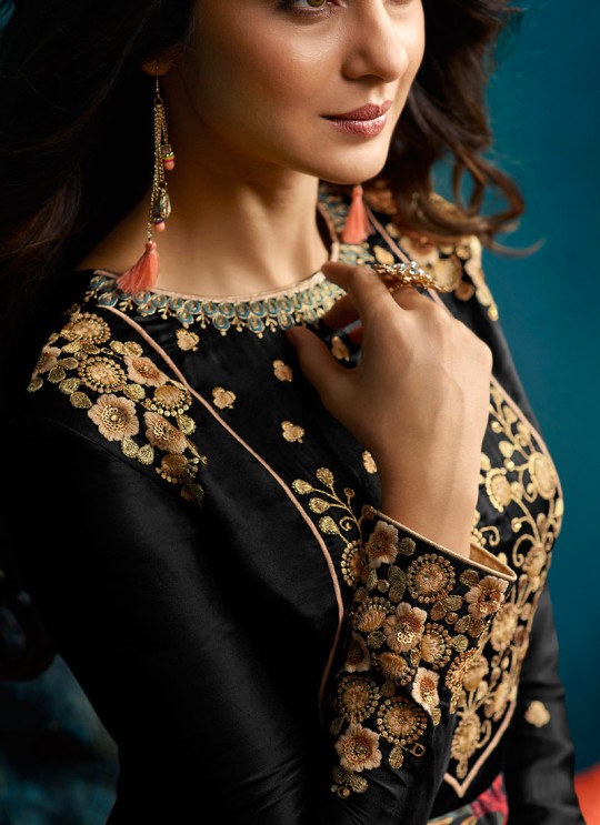 Jennifer WingetBlack Satin Silk Party Wear Floor Length Kurti Elite-2 5021 By Mugdha SC/013017 Jennifer WingetBlack Satin Silk Party Wear Floor Length Kurti Elite-2 5021 By Mugdha SC/013017