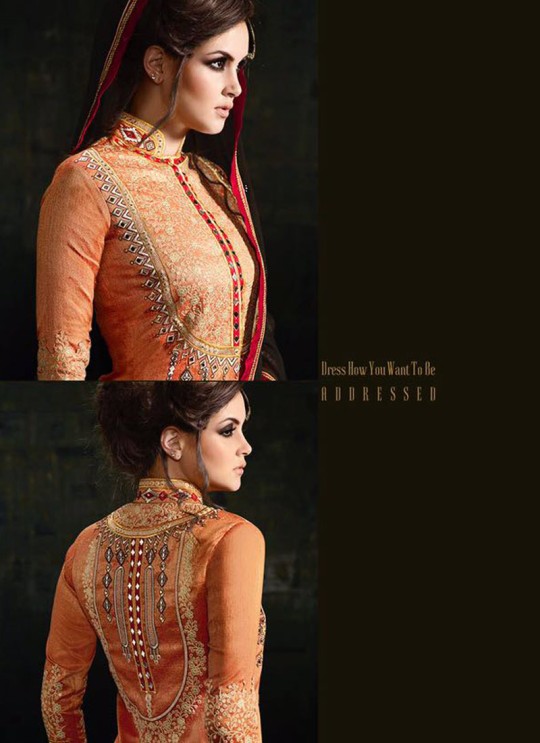 Orange Georgette Silk Lehenga Suit Platinum 3 10043 By Mugdha SC/002743