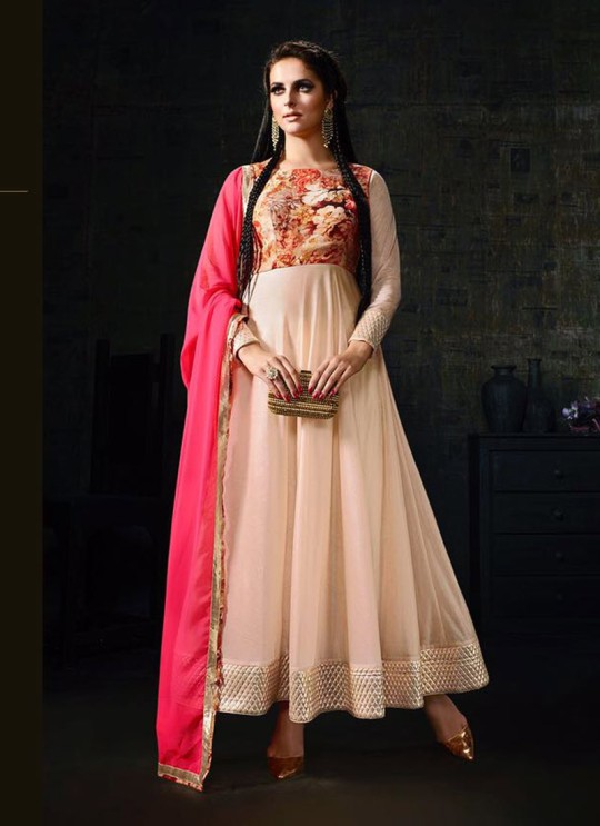 Pink Lycra Anarkali Suit Platinum 3 10044 By Mugdha SC/002744