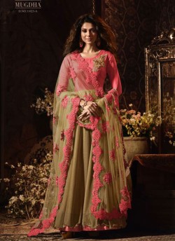Jennifer Winget Pink Lycra Gown Style Anarkali Premium 2 11023A Color By Mugdha SC/010242