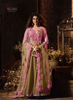 Jennifer Winget Pink Lycra Gown Style Anarkali Premium 2 11023C Color By Mugdha SC/010245