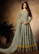 Jennifer Winget Pista Green Silk Georgette Floor Length Anarkali Wedding 11027 By Mugdha SC/013798