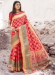 Red Handloom Silk Designer Saree Kadampalli Silk 102001 By Rajtex