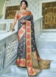 Grey Handloom Silk Designer Saree Kohinoor Silk 103008 By Rajtex