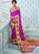 Magenta Handloom Silk Wedding Saree Kohinoor Silk 103009 By Rajtex