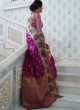 Magenta Handloom Silk Wedding Saree Kohinoor Silk 103009 By Rajtex