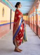 Maroon Handloom Silk Designer Saree Karuna Silk 109004 By Rajtex