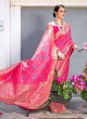 Pink Handloom Silk Wedding Saree Kilfi 86010 By Rajtex