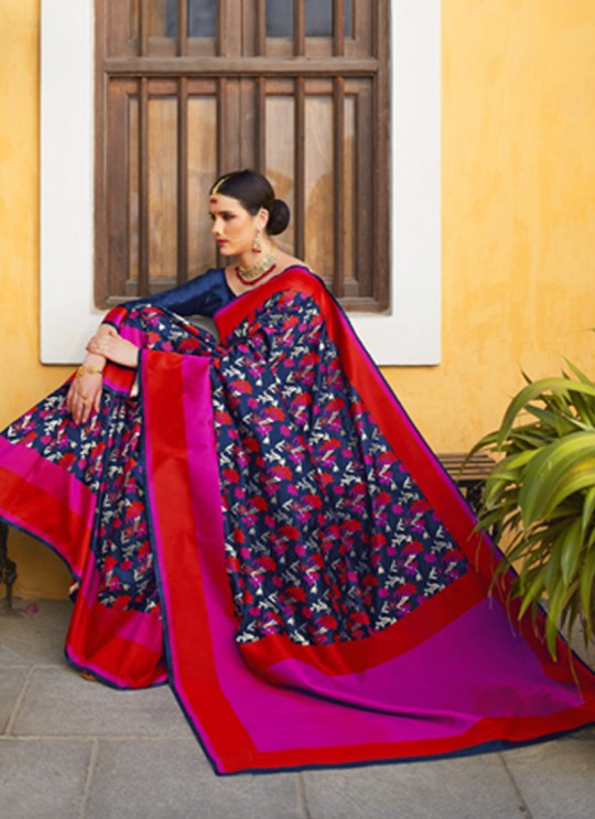 Blue Handloom Silk Wedding Saree  Klayanam 88005 By Rajtex