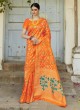 Orange Handloom Silk Wedding Saree Karmala Silk 89002 By Rajtex