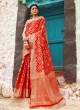 Red Handloom Silk Casual Saree Kalash 92003 By Rajtex