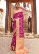 Magenta Handloom Silk Casual Saree Kalash 92008 By Rajtex