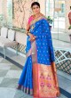 Blue Pure Paithani Silk Designer Saree KASTURI SILK 95005 By Rajtex