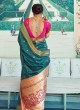 Teal Green Pure Paithani Silk Designer Saree KASTURI SILK 95007 By Rajtex