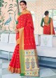 Red Pure Paithani Silk Designer Saree KASTURI SILK 95008 By Rajtex