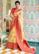 Yellow Pure Linen Silk Designer Saree KANVAS LINEN 99004 By Rajtex