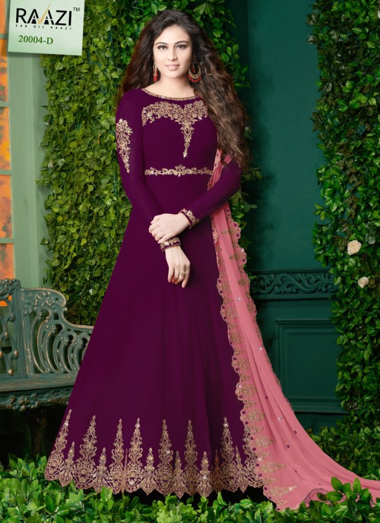 Beige Georgette Wedding Wear Abaya Style Anarkali Almas 20004D Color By Rama Fashions SC/014128