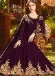 Purple Georgette Wedding Wear Abaya Style Anarkali Raazi Vol 8 20027 By Rama Fashions SC/013973