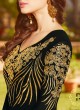 Black Georgette Wedding Wear Abaya Style Anarkali Raazi Vol 8 20029 By Rama Fashions SC/013975