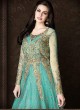 Turquoise Net Wedding Wear Floor Length Anarkali Raazi 10015 to 10021 Series 10017 By Rama Fashions SC/012083