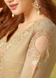 Beige Georgette Wedding Wear Abaya Style Anarkali Raazi Vol 7 20018 By Rama Fashions SC/013467