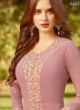 Pink Georgette Wedding Wear Abaya Style Anarkali Raazi Vol 7 20021 By Rama Fashions SC/013470