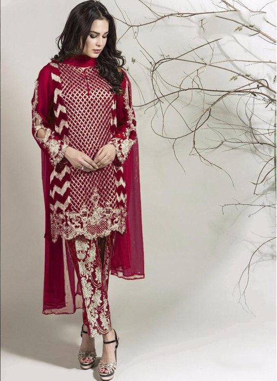 Maroon Georgette Designer Pakistani Suit SC/013759