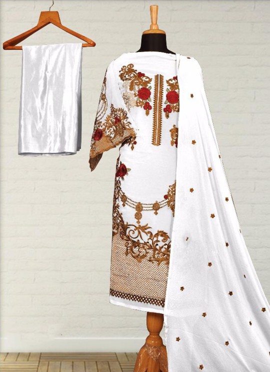 White Georgette  Pakistani Suit SC/012763