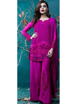 Magenta Georgette Wedding Wear Pakistani Suit SC/013126