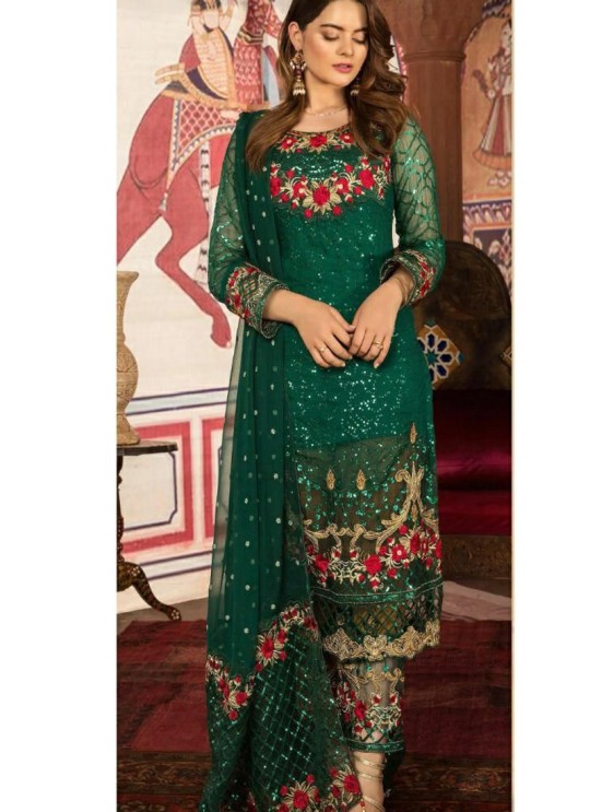 Green Georgette Festival Wear Pakistani Suit SC/016304