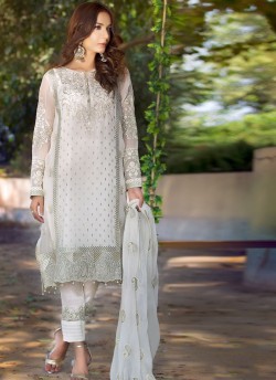 White Georgette  Pakistani Suit SC/017133