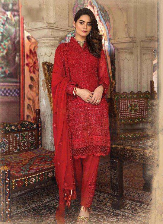 Red Georgette Wedding Wear Pakistani Suit SC/16260