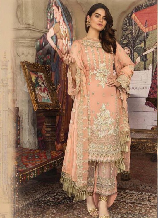 Pink Georgette Wedding Wear Pakistani Suit SC/016140