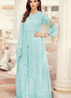 Turquoise Georgette Party Wear Pakistani Suit SC/017205