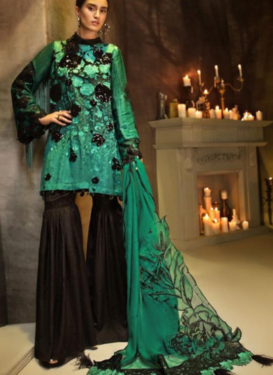 Green Georgette Party Wear Pakistani Suit SC/014043