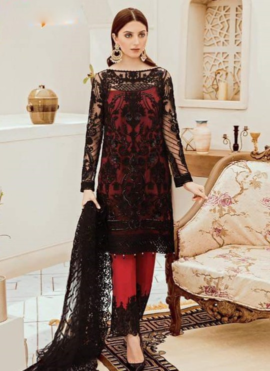 Red Georgette Designer Pakistani Suit SC/016694