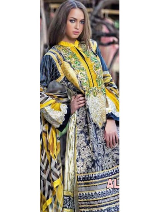 Blue Cambric Cotton Festival Wear Pakistani Suit SC/015068
