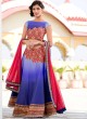 Blue Silk Wedding Wear 2 in 1 A-Line Lehenga & Gown  A-Line Lehenga Signature Collection Season 1 VL103A By Vastreeni