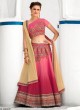 Pink Silk Wedding Wear 2 in 1 A-Line Lehenga & Gown  A-Line Lehenga Signature Collection Season 1 VL103C By Vastreeni