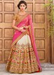 Beige Silk Wedding Wear 2 in 1 A-Line Lehenga & Gown  A-Line Lehenga Signature Collection Season 1 VL105A By Vastreeni